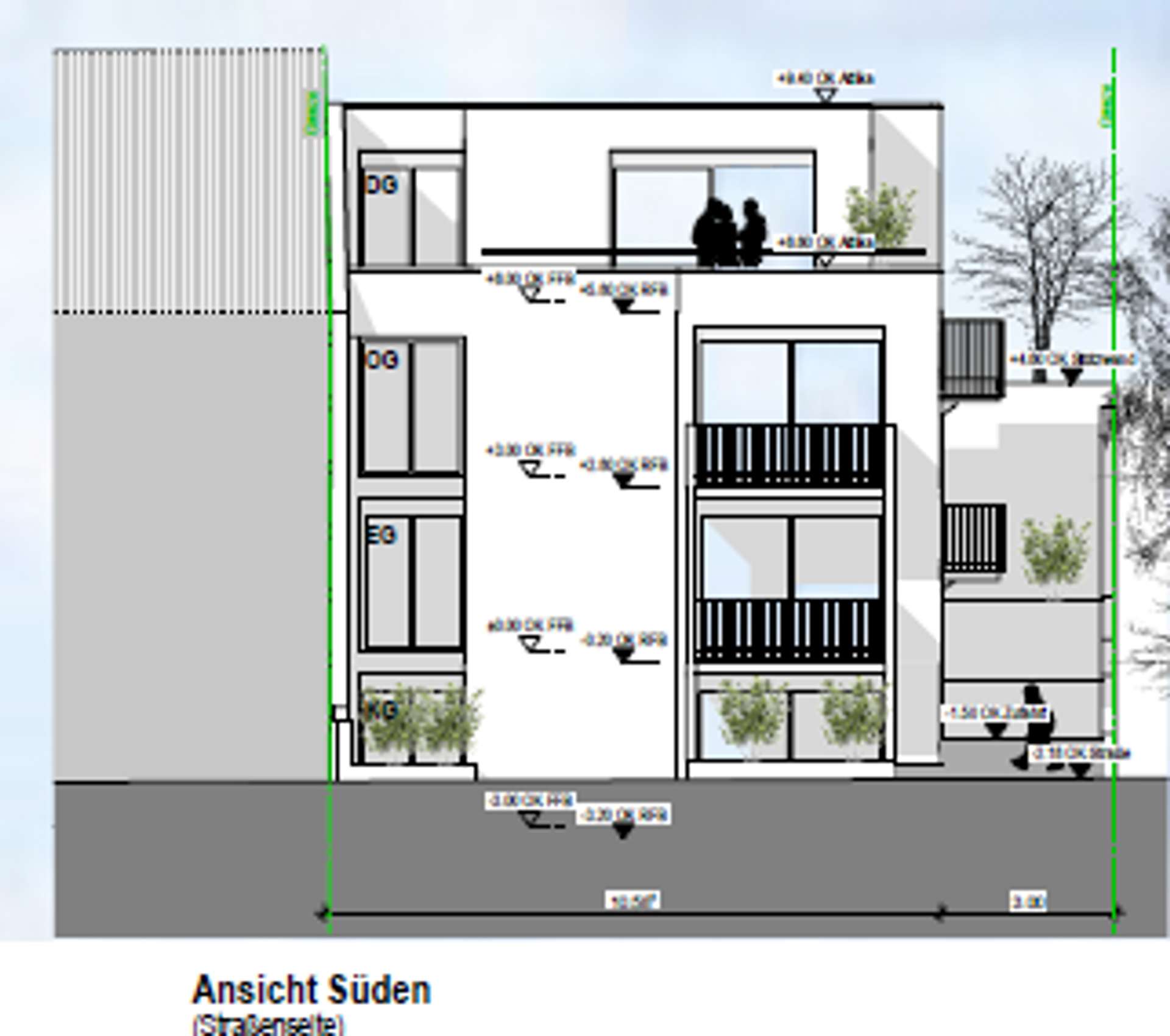 Panung Neubau Ansicht Süden