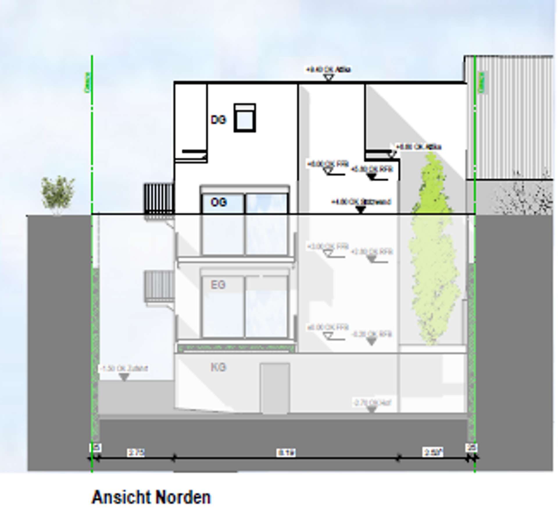 Panung Neubau Ansicht Norden