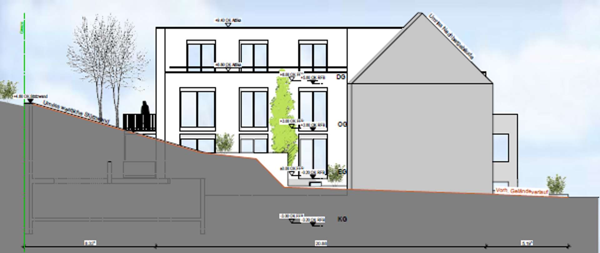 Panung Neubau Ansicht Westen
