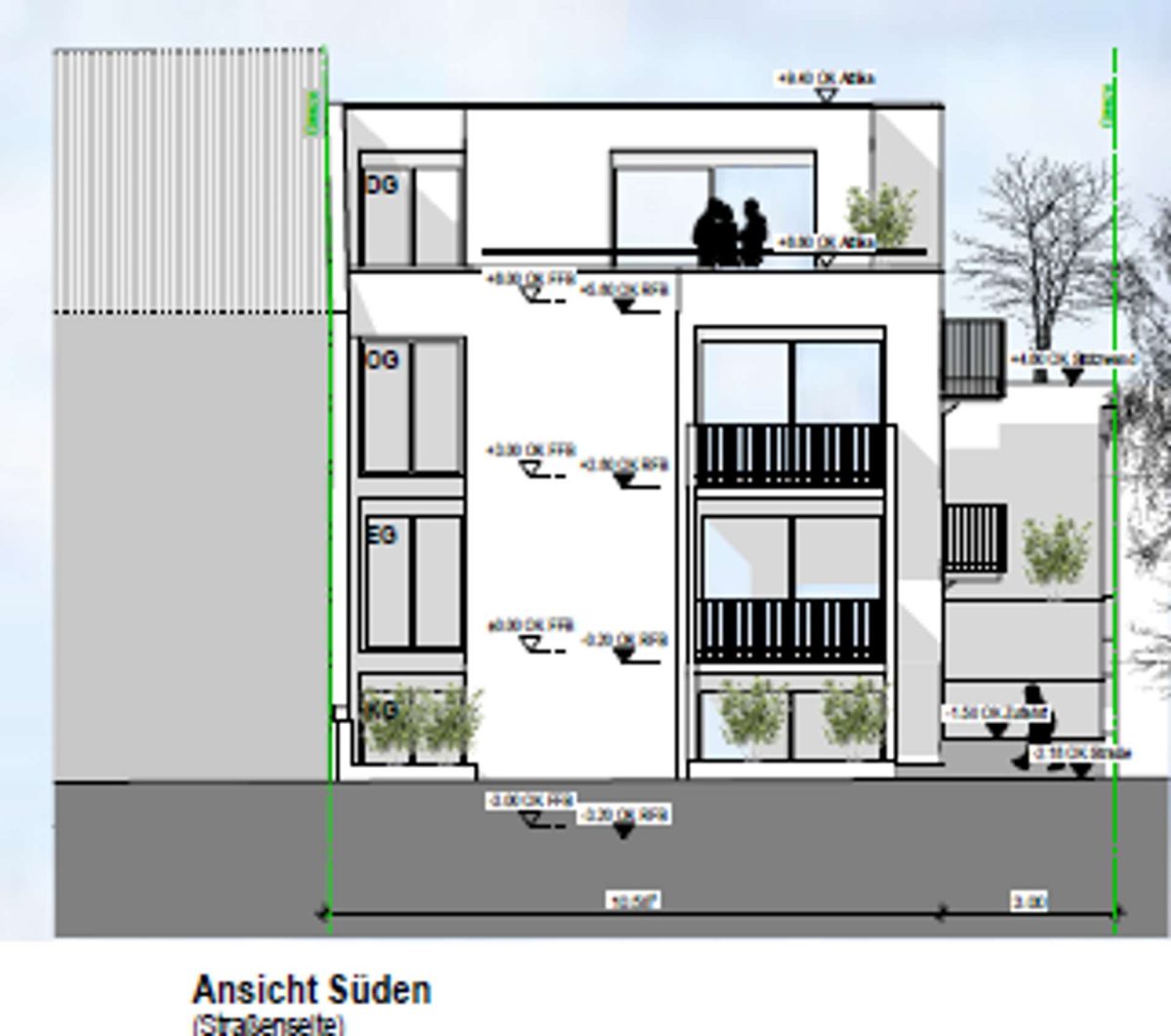 Panung Neubau Ansicht Süden