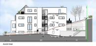 Panung Neubau Ansicht Osten - Charmante Doppelhaushälfte mit Planung und Baugenehmigung